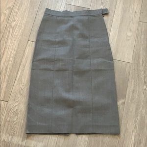 Gray mid-calf wool skirt by COS